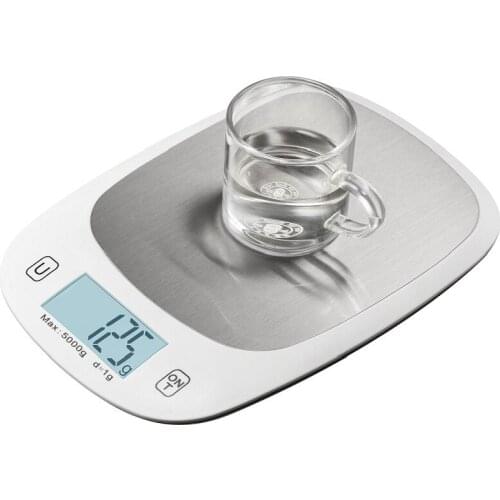 Digital Kitchen Scale Electronic Food Scale 5kg Weight Measuring Scale Lcd Kitchen Cooking Measure Tools Stainless Steel Plastic