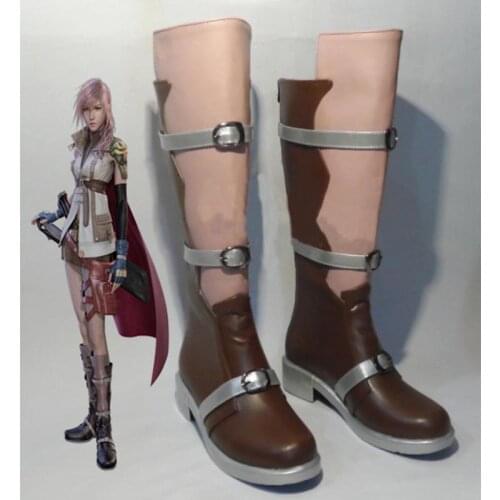 Final Fantasy XIII Eclair Farron Lightning Cosplay Shoes Anime Boots