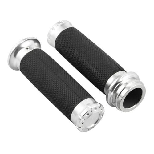Chrome Handlebar Hand Grip Fit for Cruiser Chopper Electronic Throttle