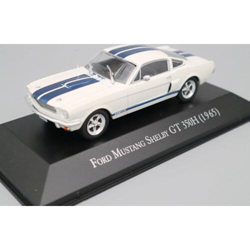IXO Altaya 1:43 Scale Ford Mustang Shelby GT 350H 1965 Cars Diecast Alloy Boys for Toys Models Limited Edition Collection White