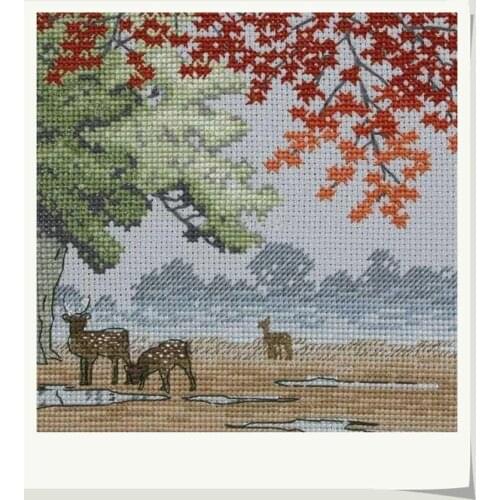 Top Manufacturer Embroidery Nara Park Modern Cross Stitch Kits Australia with 100% Cotton Flosses & Free Shipping for Wall Decor
