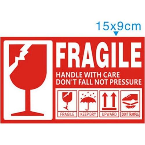 Wholesale and Retail 60pcs 15x9cm Fragile Sticker Up and Handle With Care Keep Dry Shipping Labels