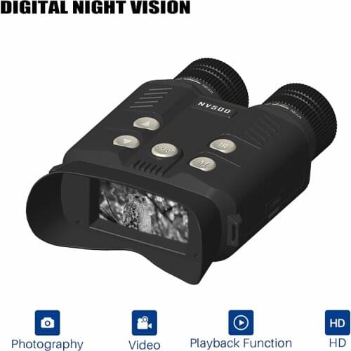 NV500 New Night Vision Binoculars Window Screen 500M IR LED Focus Far Near Adjustable Image Video Camera for Hunting Observation
