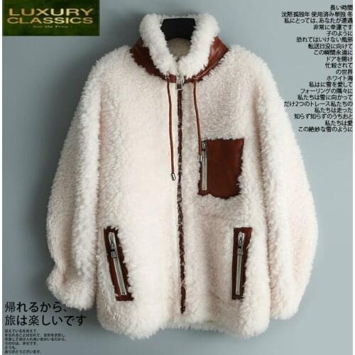 Fur Coat Female Real Short Vintage Sheep Shearing Jacket Women Clothes 2021 Korean Elegant 100% Wool Coat Tops Hiver 2683