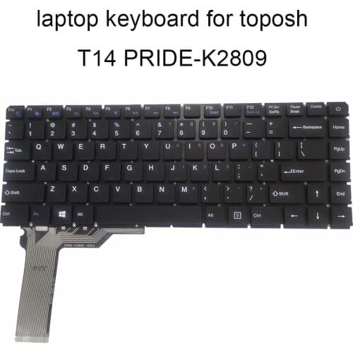 Replacement keyboards for Toposh T14 US English enter black PRIDE-K2809 SCDY-300-2-07 On Sale laptop parts keyboard new arrival
