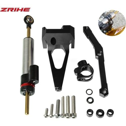 CNC Steering Stabilize Damper Bracket Mount For YAMAHA MT-09 MT09 FZ09 FZ-09 2013- 2016 MOTO steer damper Mounting Bracket Kit