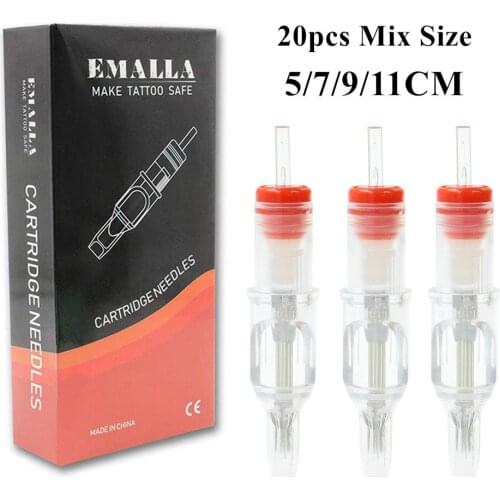 20PCS Tattoo Cartridge Needles Mix Size Tattoo Needles For Tattoo Supplies 1205CM 1207CM 1209CM 1211CM