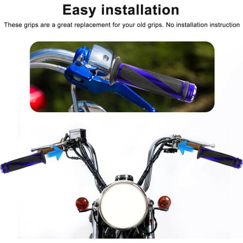 7/8'' 22MM Universal Motorcycle Handlebar Grips For Kawasaki NINJA Honda Suzuki Yamaha