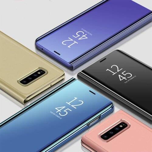 Mirror View Smart Flip Case For Samsung Galaxy S8 S8 Plus S9 S9 Plus S10 S10e S10 Plus S6 S6 Edge S6 Edge Plus Cover