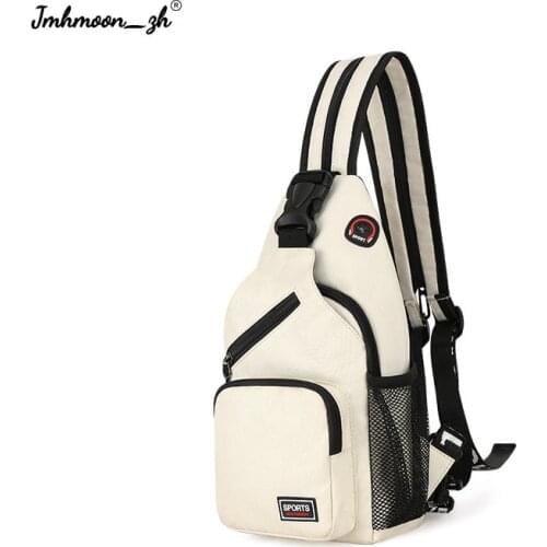 Women Small Backpack 2021 Casual Girls Chest Bag with Earphone Hole Female Backpack Multi-Functional Rucksacks Mochila Mujer