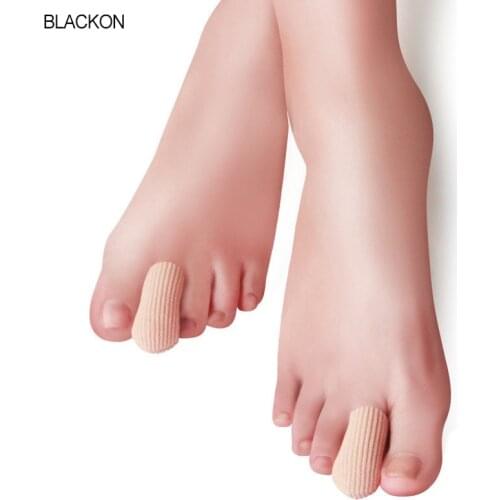 1Pcs Ribbed Fabric Gel Tube Sleeves Cap Cover for Hammer Toe Claw Blister Corns 1.8/3*7cm Fingers Seporate Protector Foot Care