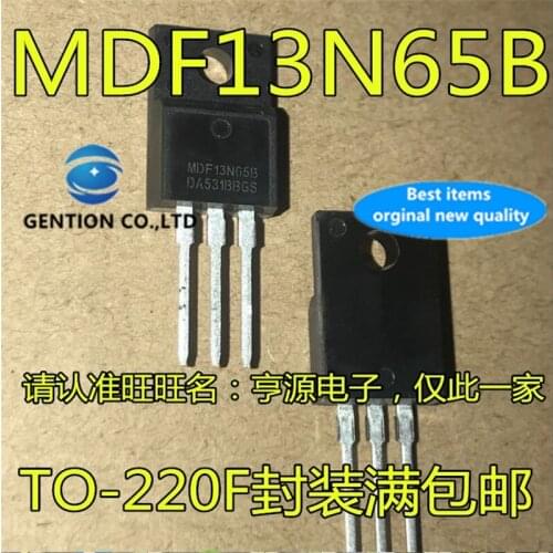 10Pcs MDF13N65B MDF13N65BTH 14A 650V TO-220F Field effect transistor in stock 100% new and original