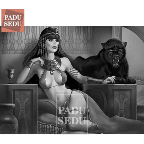 5D Diamond Embroidery Cross Stitch Kit Sexy Women Cleopatra Full Set Square Round 3D Diamond Painting Home Decoration Room Decor