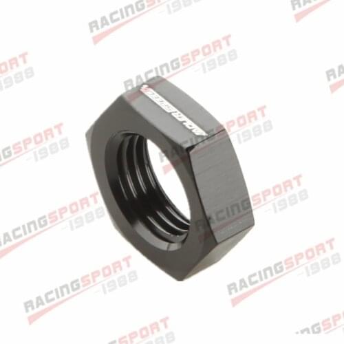 6AN AN6 AN-6 AN Bulkhead Nut Fitting Adapter Aluminum Black