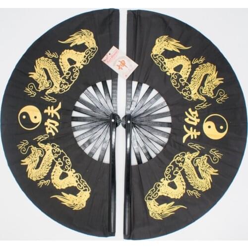 Bamboo Double Left And Right Tai Chi Performance Fan 20 Color Available Martial Arts Fan Kung Fu Fans Red Color