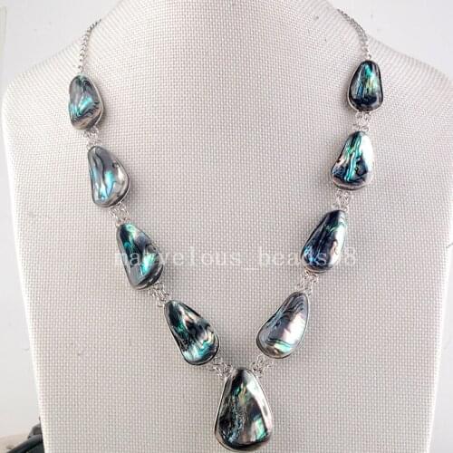 Free shipping Fashion Jewelry New Fashion New Zealand Abalone Shell Women Men Necklace 1pcs G6736