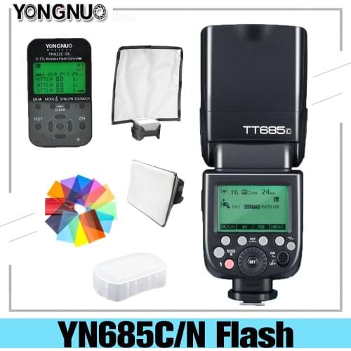 YONGNUO YN685 YN-685 (YN-568EX II Upgraded) Wireless HSS TTL Speedlite Flash with YN622C YN622II-C YN622C-TX YN560IV Speed Light