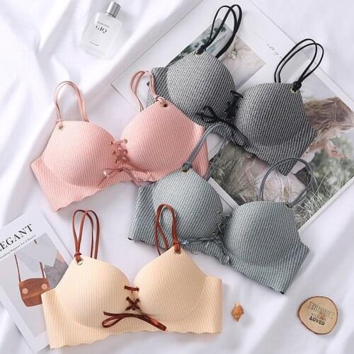 Seamless Bras for Women Push Up Bras Wireless Brassiere Adjustable Pink Bralette Sexy Bra 3/4 Cup Female Lingerie Underwear