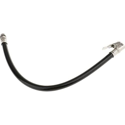 Motorcycle Bike Car Tyre Tire Black Pump Inflator 1/4'' Rubber Air Pipe Hose