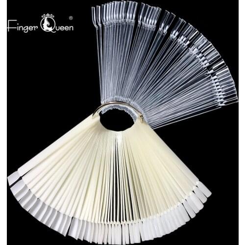 Nail Color Card Fake Nails Fan Style Practice Nail Display Sticks Polish Display Acrylic Tips for Gel Tools Color False Nails