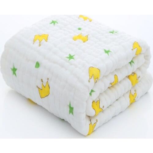 Baby Blanket Keep Warm Quilt Newborn Comforter Cartoon Baby Six-layer Gauze Bath Towel For Children Baby Bedding Blankets