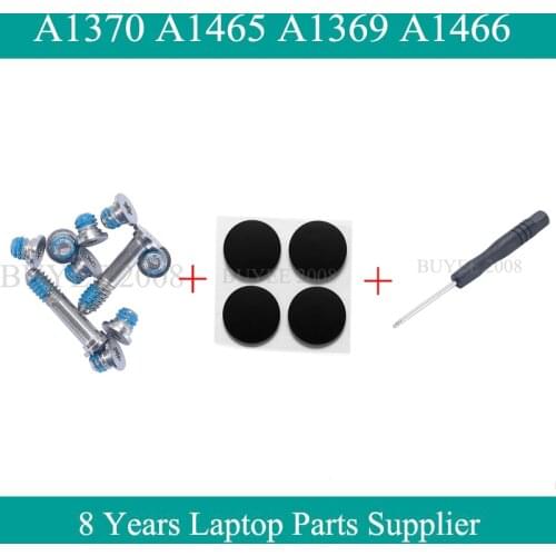 For Macbook Air 11.6" 13.3" A1370 A1369 A1465 A1466 Bottom Case Cover Screws Foot Rubber Feet Screwdriver Kit 2010-2017 Year