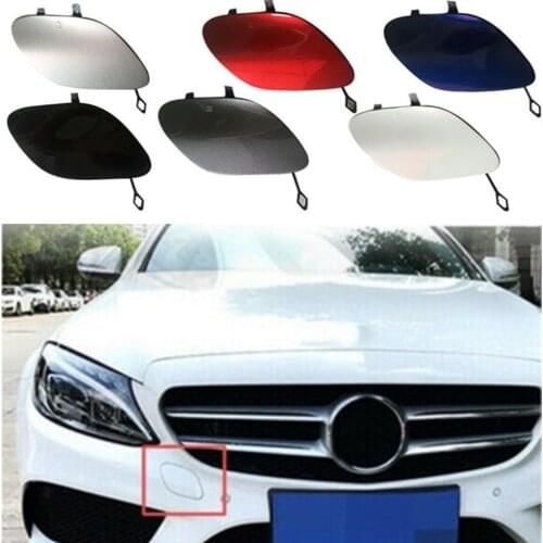 For Mercedes Benz W205 C180 C200 C260 C63AMG 2015-2016 1pcs Front Bumper Tow Eye Hook Cover Towing Hauling Trailing Caps