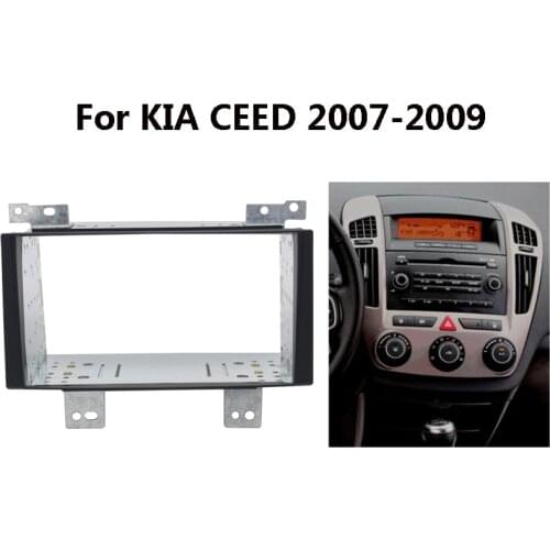 Double 2 Din Car Stereo Fascia For KIA CEE'D 2007 2008 2009 Dash CD Trim Install Kit Plate Panel Center Control Holder 11-021