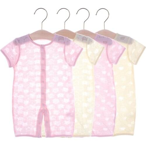 Vlinder Baby Girl Rompers baby girl jumpsuits Summer lovely clouds and cats jumpsuits 6M~24M infant Clothes pajamas