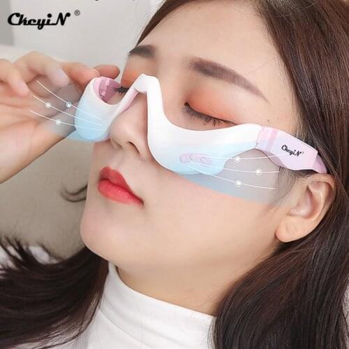 CkeyiN EMS Micro-Current Pulse Eye Relax Massager Heating Therapy Acupressure Fatigue Relief Wrinkle Reduction Blood Circulation