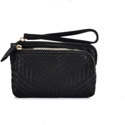 PVC Minimalist Wallet for Women Fashionable with Handle Small Lady Long Waterproof Purse LB01470