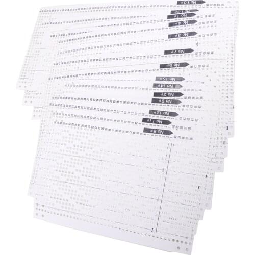 15pcs Set Pre Punched Card Kit Fit for Brother KH260 Knitting Needlework Machine Tool Accessories