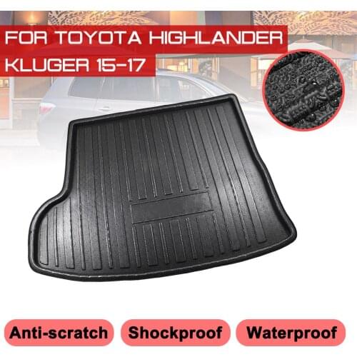 Floor Mats Car Rear Trunk Boot Mat Waterproof Anti Mud Tray Cargo Liner Carpet For Toyota Highlander Kluger 2015-2017