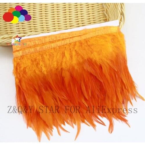 Natural white feathers 4-6 inches dyed orange DIY craft accessories clothing accessories feather