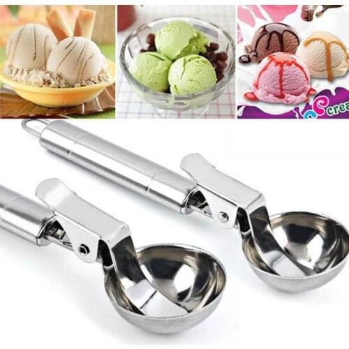 Stainless Steel Scoop Spoon Dig Spherical Ball Tool For Ice Cream Fruit Frozen Yogurt