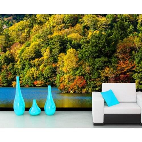 Papel de parede Autumn Rivers Forests Nature photo 3d wallpaper mural,living room TV sofa wall bedroom wall papers home decor