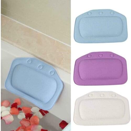 31X21cm Bathing Neck Pad PVC Comfortable SPA Bath Pillow Bathtub Bathroom Neck Headrest Pad Suction Anti-slip Environment Pad