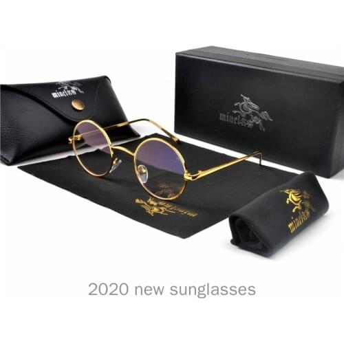 Oversized Round Sunglasses Women Men Vintage Hip Hop Punk Sun Glasses Metal Brand Designer Ladies Fashion Glasses NX