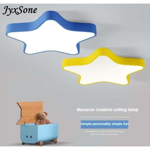 Modern Macaron Led Ceiling Lamp Five-pointed Star Chandelier for The Childrens Room Ceiling Light Living Room Aisle Balcony