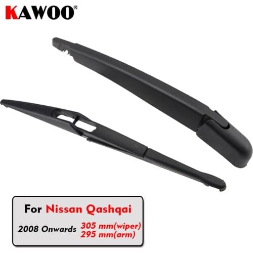 KAWOO Car Rear Wiper Blade Blades Back Window Wipers Arm For Nissan Qashqai Hatchback (2008 Onwards) 305mm Auto Windscreen Blade
