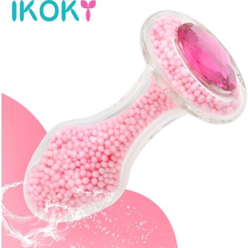 IKOKY Glass Anal Plug Adults Sex Shop Erotic Anal Toys Butt Plug Sex Toys For Women/Man Dildo