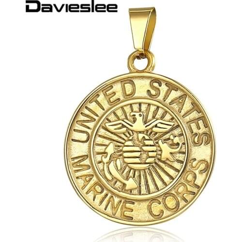 2019 Trendy Mens Pendants Collectible Gift United States Marine Corps Army Navy Commemorative Pendant Charm For Men LKPM146