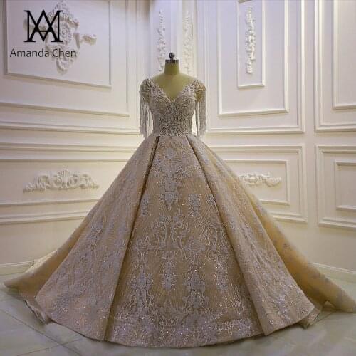 Robe mariage Cap Sleeve Lace Appliques Beading Straps New Design Wedding Dress