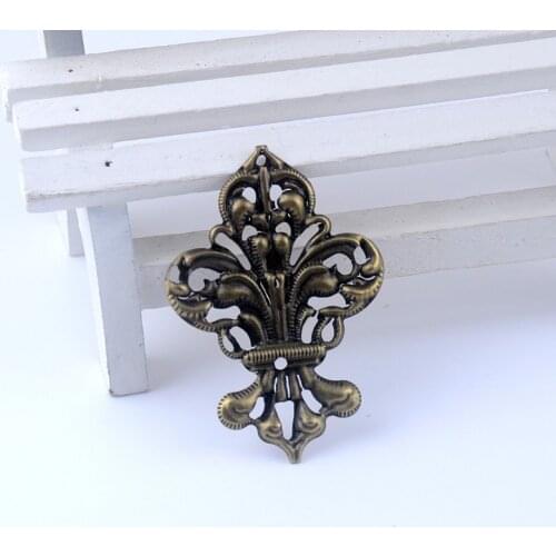 50Pcs Filigree Wraps Connectors Jewelry Findings Pattern Hollow 35mm x 50mm