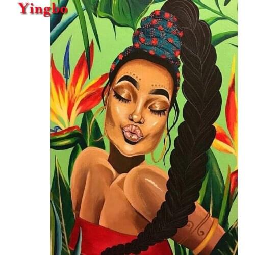 5D Diamond Painting African woman art 2019 Full Square/round Embroidery Diamond Mosaic Rhinestone Pictures Decor Home Gift