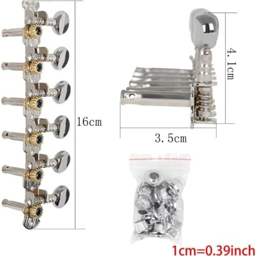 6+6 Guitar Tuning Keys Pegs 12 Strings Acoustic Guitar Tuning Pegs Plated Machine Heads D5QD