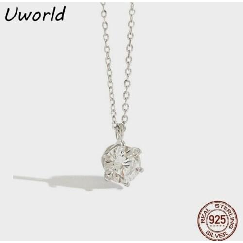 6mm Bling Zircon Charm Silver Necklace for Women Elegant S925 Sterling Silver Choker Darily Jewelry