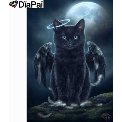 DIAPAI Diamond Painting "Cartoon Angel cat" DIY 5D Diamond Embroidery Sale Full Set Rhinestone Cross Stitch Home Decor A26238