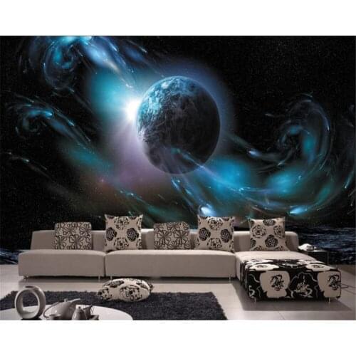 Beibehang custom silky classic wallpaper HD dream planet 3D stereo theme space KTV background paper 3d wallpaper