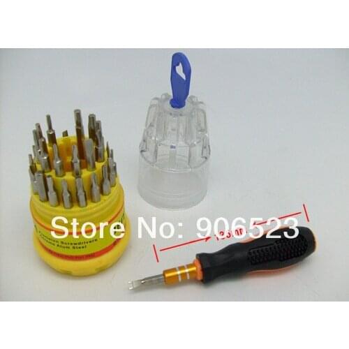 Free shipping BEST-611 31 in 1 Multi Electronic Precise Manual Screwdriver Tool Set CRV Bits